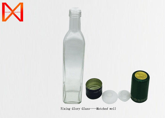 bouteilles en verre d'huile d'olive de 750ml 1000ml, aucun chapeau d'aluminium  de distributeur